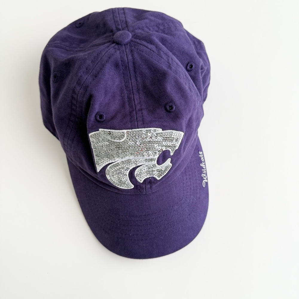 K-State Purple Sequin Logo Baseball Cap - One Size